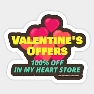 Valentine's off in my heart store. Sticker